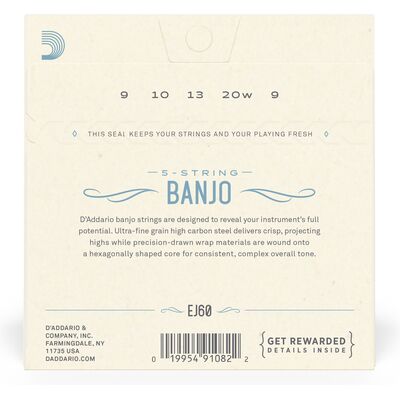 D'Addario EJ60 banjo húr