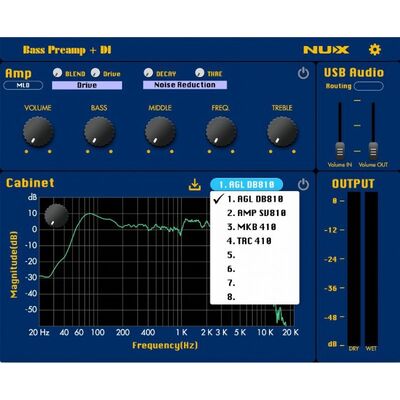 NUX NBP-5 Bass Preamp és DI effektpedál