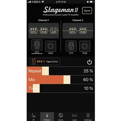 NUX Stageman II Charge AC-80 akusztikus gitár erősítő