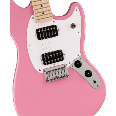 Squier Sonic Mustang HH MN Flash Pink elektromos gitár