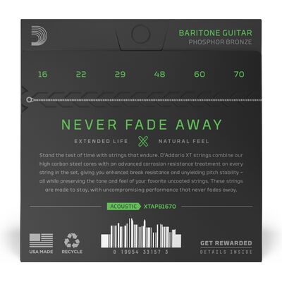 D'Addario XTAPB1670 16-70 foszfor-bronz bariton akusztikus gitárhúr