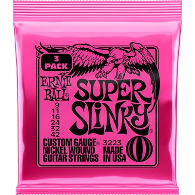 Ernie Ball 3223 Nickel Wound Super Slinky 9-42 3 pack elektromos gitárhúr csomag