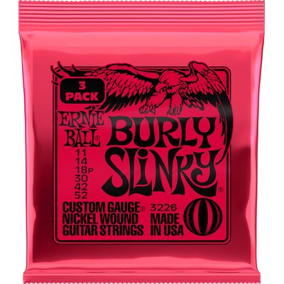 Ernie Ball 3226 Nickel Wound Burly Slinky 11-52 3 pack elektromos gitárhúr csomag