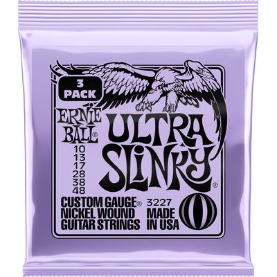 Ernie Ball 3227 Nickel Wound Ultra Slinky 10-48 3 pack elektromos gitárhúr csomag