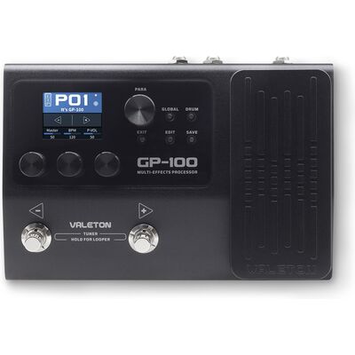 Valeton GP-100 multi-effekt processzor pedál, fekete