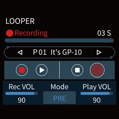 Valeton GP-100 multi-effekt processzor pedál, fekete