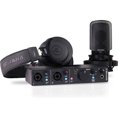 Arturia MiniFuse Recording Pack Black hangfelvételi stúdió csomag