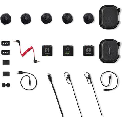 RODE Wireless PRO professzionális komapkt kétcsatornás vezeték nélküli csíptetős mikrofon szett