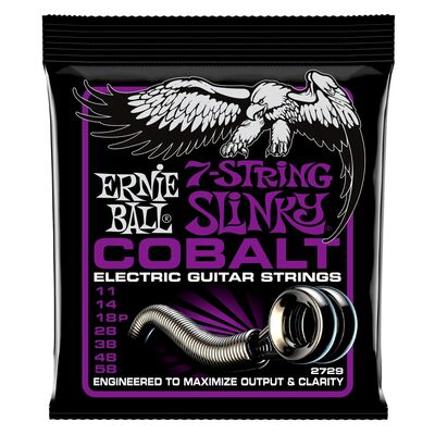 Ernie Ball 2729 Cobalt 7 Power Slinky 11-58 7 húros elektromos gitárhúr