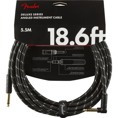 Fender Deluxe Series 5,5 m Black Tweed pipás gitárkábel