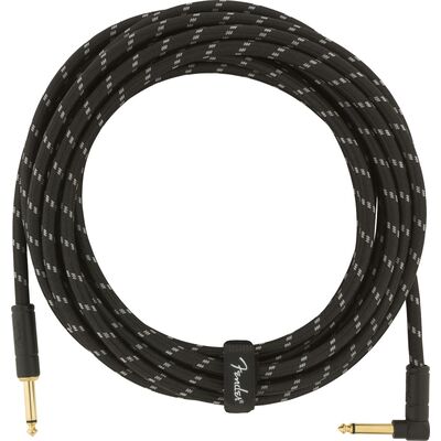 Fender Deluxe Series 5,5 m Black Tweed pipás gitárkábel
