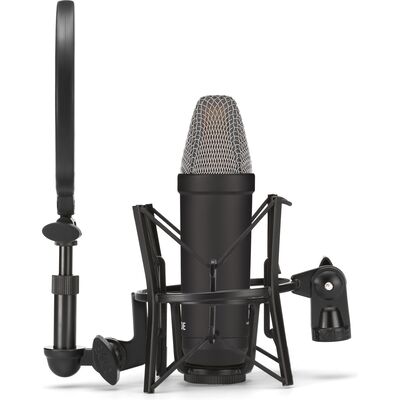 RODE NT1 Signature Series nagymembrános kondenzátormikrofon csomag - fekete