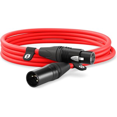 RODE XLR3M XLR-Cable piros 3 m XLR mikrofonkábel