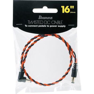 Ibanez DCT16-BNR 40 cm fekete/piros csavart effektpedál tápkábel