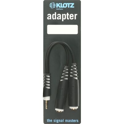 KLOTZ AYB-3 0,2 m TRS 3,5 mm - 2 x TRS 6,3 mm aljzat Y elosztókábel