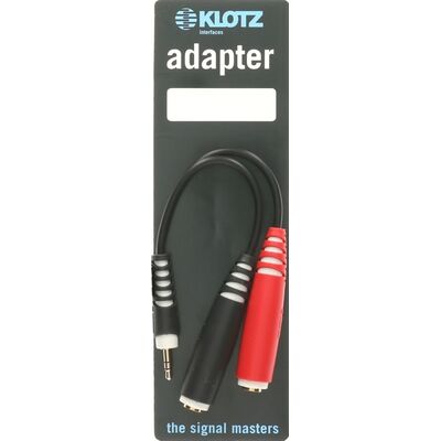 KLOTZ AYS-3 0,2 m TRS 3,5 mm - 2 x TS 6,3 mm aljzat Y átalakítókábel