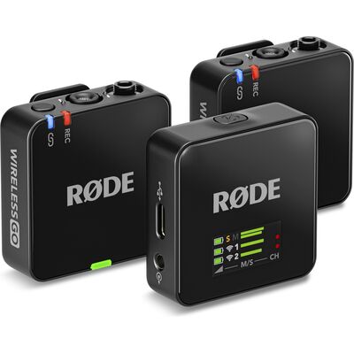 RODE Wireless GO Gen 3 kétcsatornás vezetéknélküli csíptetős mikrofon szett - fekete
