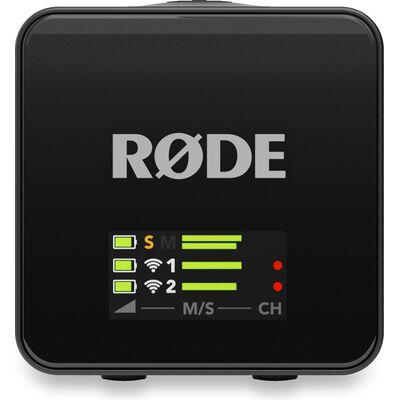 RODE Wireless GO Gen 3 kétcsatornás vezetéknélküli csíptetős mikrofon szett - fekete
