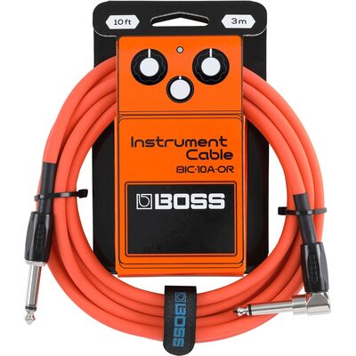 BOSS BIC-10A-OR 3 m pipás narancssárga hangszerkábel