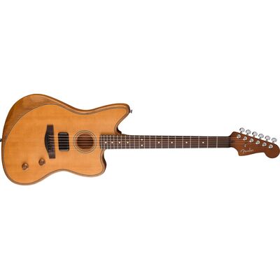 Fender Acoustasonic Standard Jazzmaster RW Aged Natural elektro-akusztikus gitár