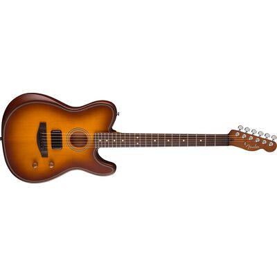 Fender Acoustasonic Standard Telecaster RW Honey Burst elektro-akusztikus gitár