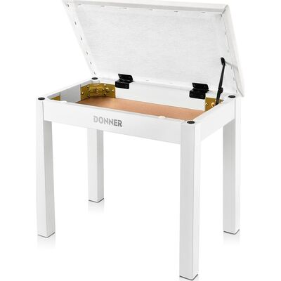 Donner DKB-10 WH zongorapad tárolórekesszel
