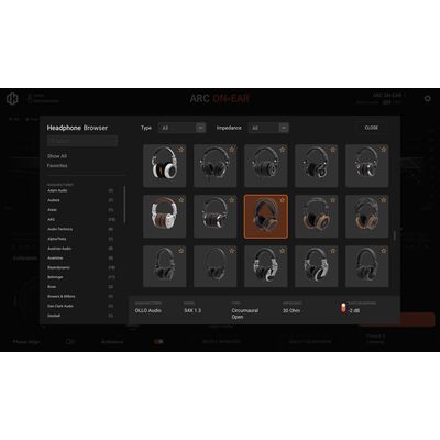 IK Multimedia ARC ON•EAR fejhallgató-korrekciós és virtuális lehallgatórendszer