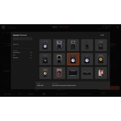 IK Multimedia ARC ON•EAR fejhallgató-korrekciós és virtuális lehallgatórendszer