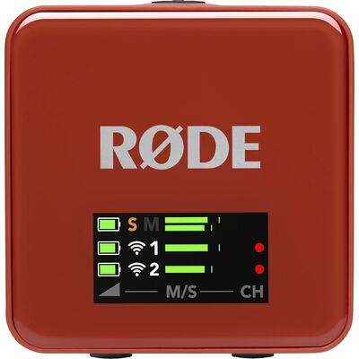RODE Wireless GO Gen 3 kétcsatornás vezetéknélküli csíptetős mikrofon szett - téglaszín