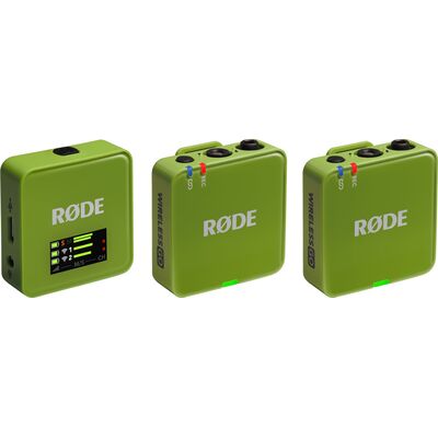 RODE Wireless GO Gen 3 kétcsatornás vezetéknélküli csíptetős mikrofon szett - zöld