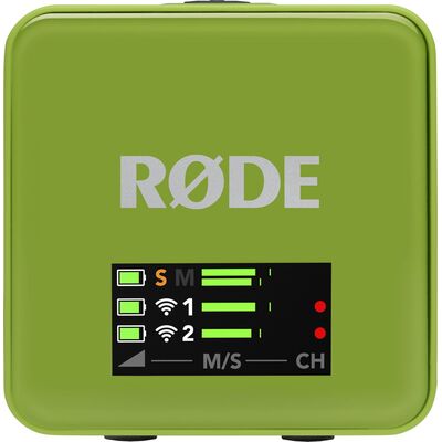 RODE Wireless GO Gen 3 kétcsatornás vezetéknélküli csíptetős mikrofon szett - zöld