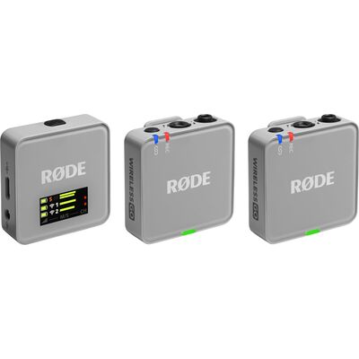 RODE Wireless GO Gen 3 kétcsatornás vezetéknélküli csíptetős mikrofon szett - szürke
