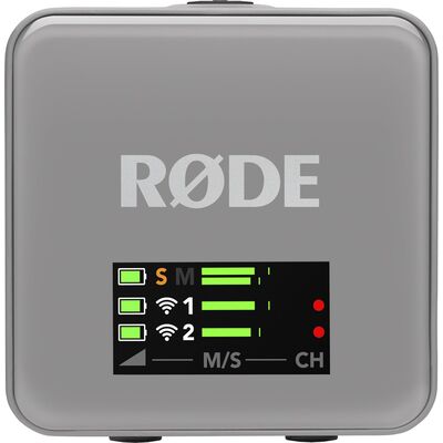 RODE Wireless GO Gen 3 kétcsatornás vezetéknélküli csíptetős mikrofon szett - szürke