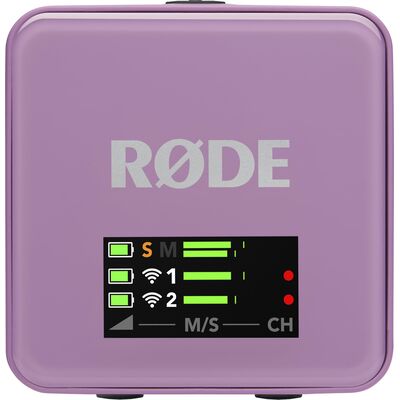 RODE Wireless GO Gen 3 kétcsatornás vezetéknélküli csíptetős mikrofon szett - halványlila