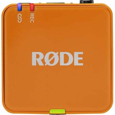 RODE Wireless GO Gen 3 kétcsatornás vezetéknélküli csíptetős mikrofon szett - narancssárga