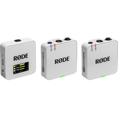 RODE Wireless GO Gen 3 kétcsatornás vezetéknélküli csíptetős mikrofon szett - fehér