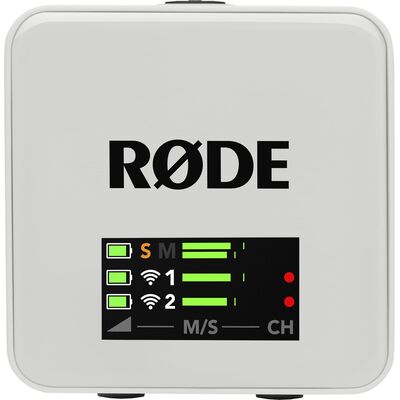 RODE Wireless GO Gen 3 kétcsatornás vezetéknélküli csíptetős mikrofon szett - fehér