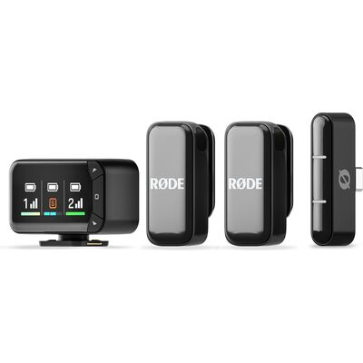 RODE Wireless Micro Camera Kit USB-C vezeték nélküli csíptetős mikrofon szett - fekete