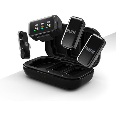 RODE Wireless Micro Camera Kit USB-C vezeték nélküli csíptetős mikrofon szett - fekete