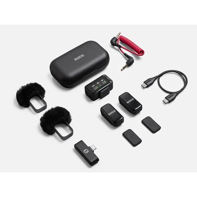 RODE Wireless Micro Camera Kit USB-C vezeték nélküli csíptetős mikrofon szett - fekete