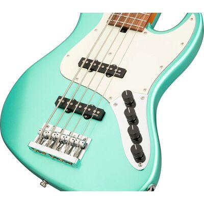 Sadowsky MetroExpress 21-Fret Vintage J/J Bass Solid Sage Green Metallic High Polish 5 húros elektromos basszusgitár