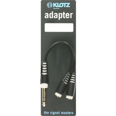 KLOTZ AYB-2 0,2 m TRS 6,3 mm - 2 x TRS 3,5 mm aljzat Y elosztókábel