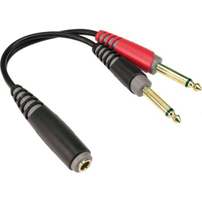 KLOTZ AYS-5 0,2 m TRS 6,3 mm aljzat - 2 x TS 6,3 mm Y átalakítókábel