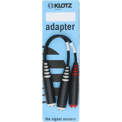 KLOTZ AYS-7 0,2 m TRS 6,3 aljzat - 2 x TS 6,3 mm aljzat Y átalakítókábel/E-Drum splitter