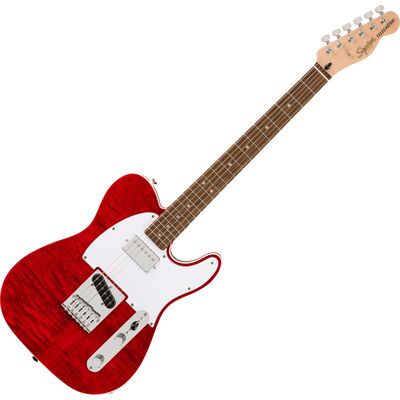 Squier Affinity Series Telecaster FMT SH LRL Crimson Red Transparent elektromos gitár