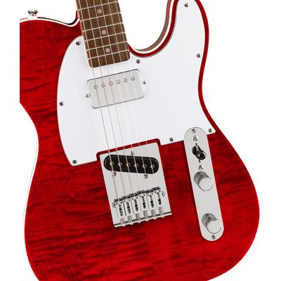 Squier Affinity Series Telecaster FMT SH LRL Crimson Red Transparent elektromos gitár