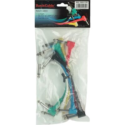 Warwick RockCable RCL 30011 D5 15 cm derékszögű színes patchkábel szett