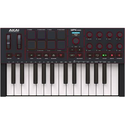 Akai Professional MPK Mini IV Black USB MIDI kontroller billentyűzet/pad kontroller