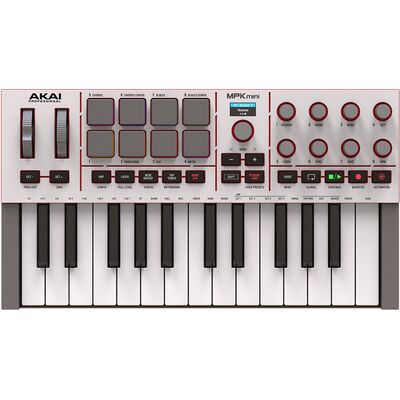 Akai Professional MPK Mini IV White USB MIDI kontroller billentyűzet/pad kontroller