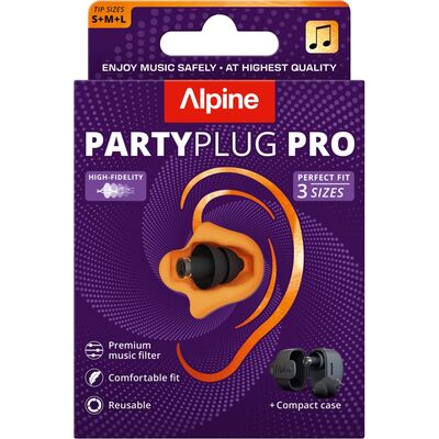 Alpine PartyPlug Pro füldugó fesztiválra/koncertre/szórakozóhelyre - fekete